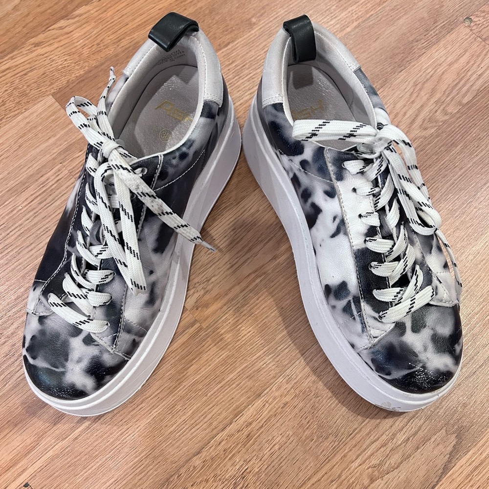 Black and White Platform Sneakers